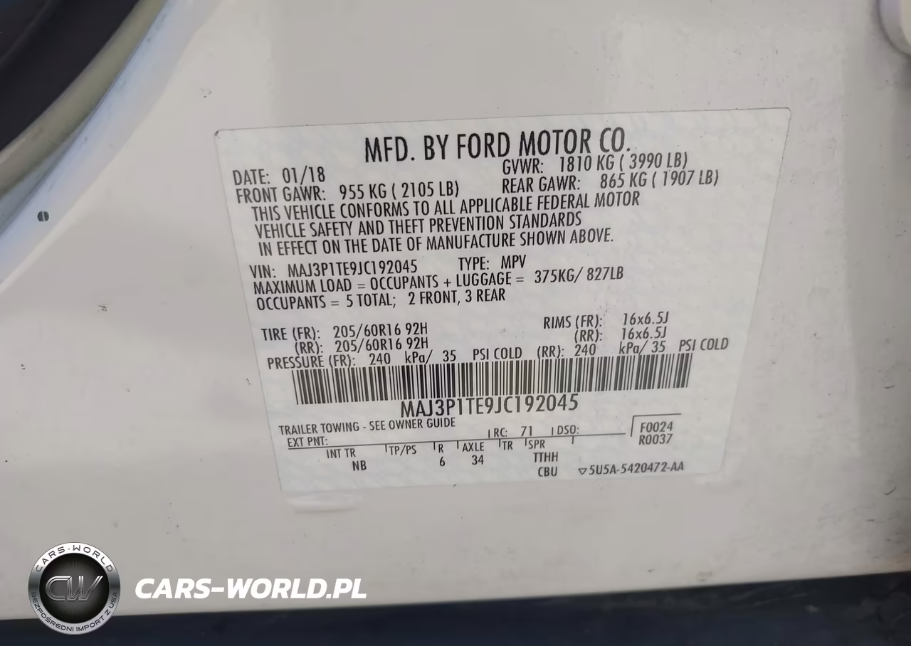 2018 Ford Ecosport Se VIN:MAJ3P1TE9JC192045 - 9