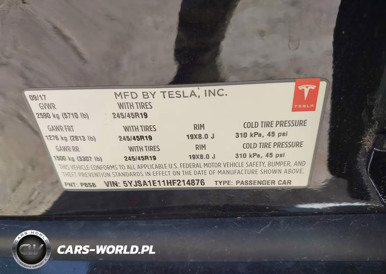 2017 Tesla Model S 60-75 VIN:5YJSA1E11HF214876 - 9