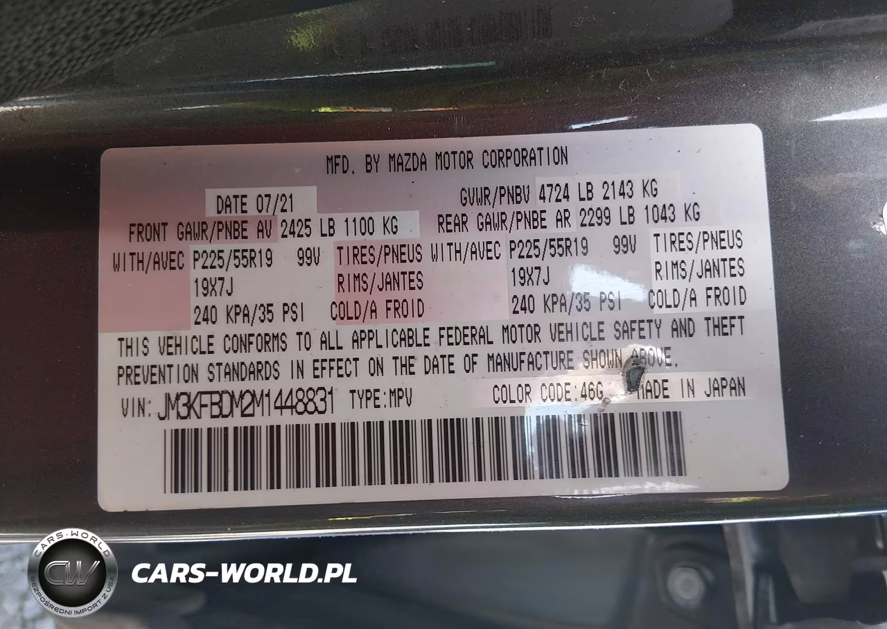2021 Mazda Cx-5 Grand Touring VIN:JM3KFBDM2M1448831 - 9