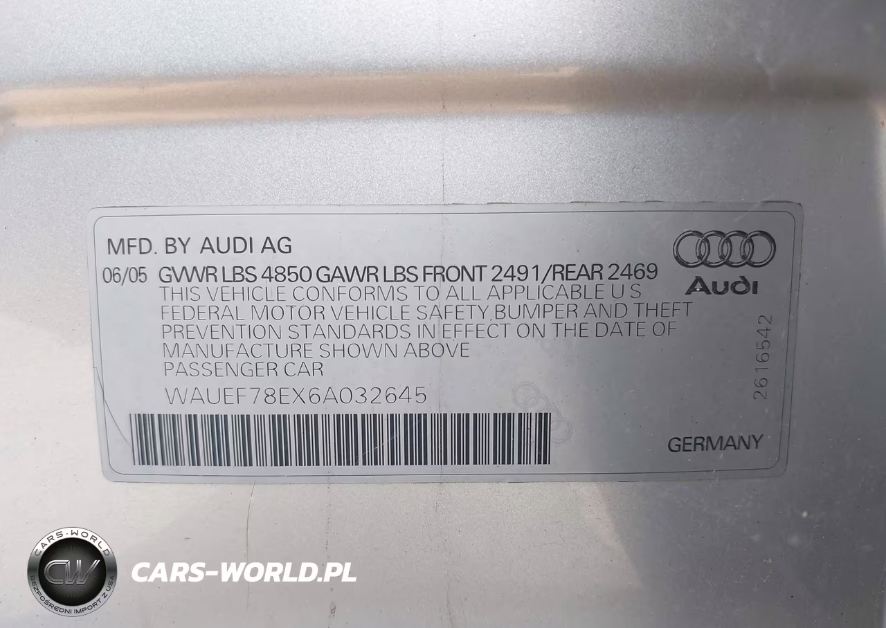 2006 Audi A4 2.0T VIN:WAUEF78EX6A032645 - 9