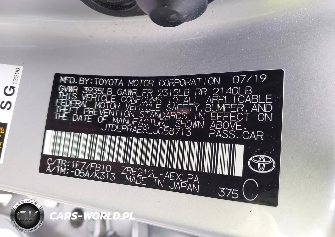 2020 Toyota Corolla Le VIN:JTDEPRAE8LJ058713 - 9