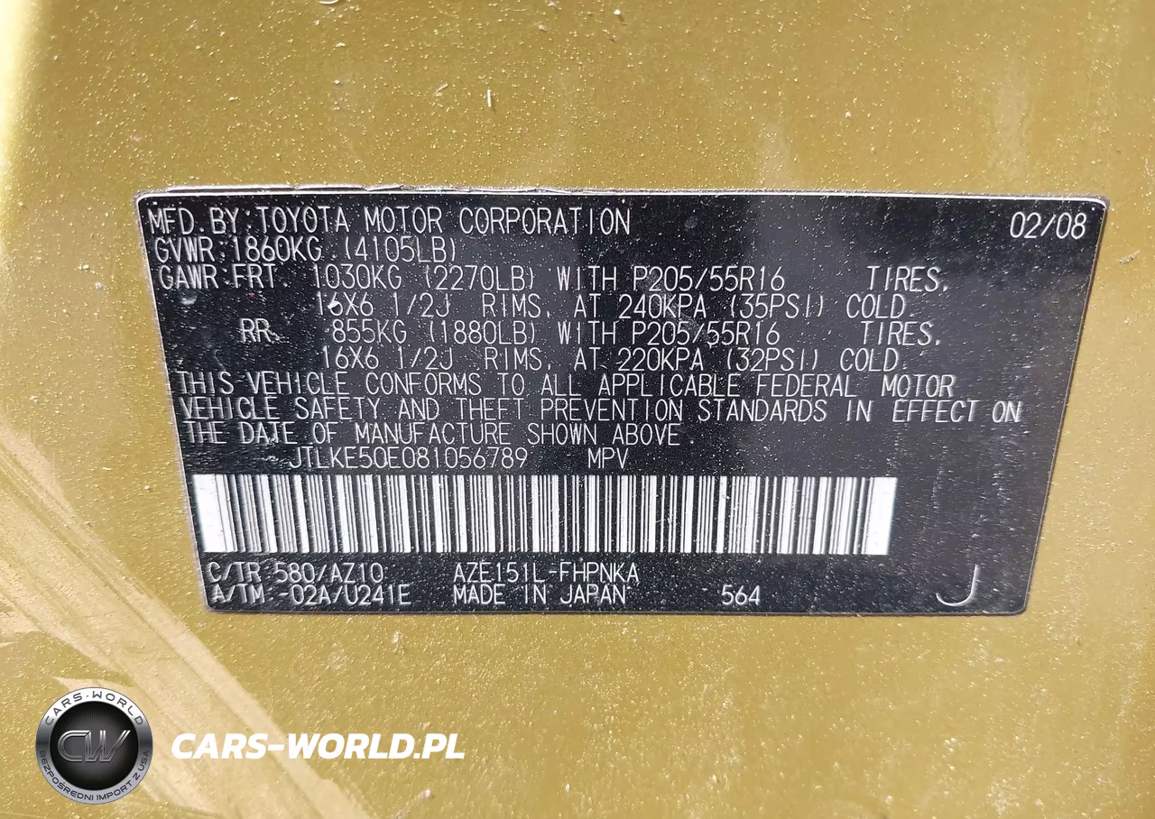 2008 Scion Xb VIN:JTLKE50E081056789 - 9