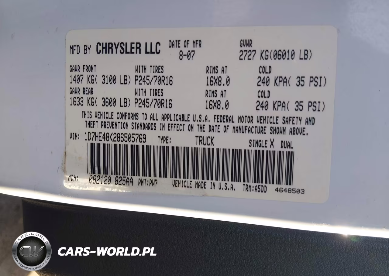 2008 Dodge Dakota Slt VIN:1D7HE48K28S505769 - 9
