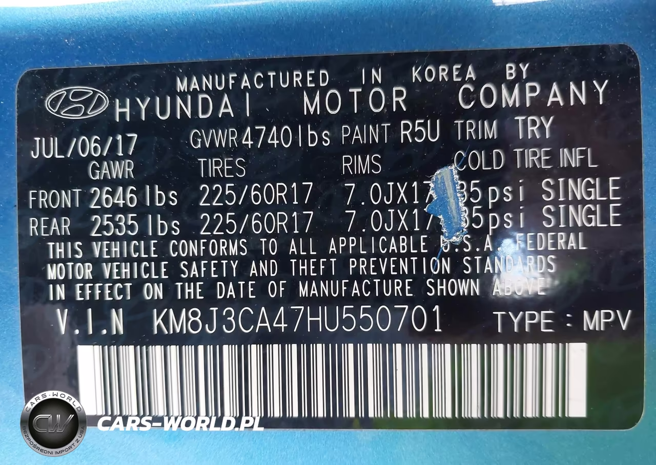 2017 Hyundai Tucson Se VIN:KM8J3CA47HU550701 - 9
