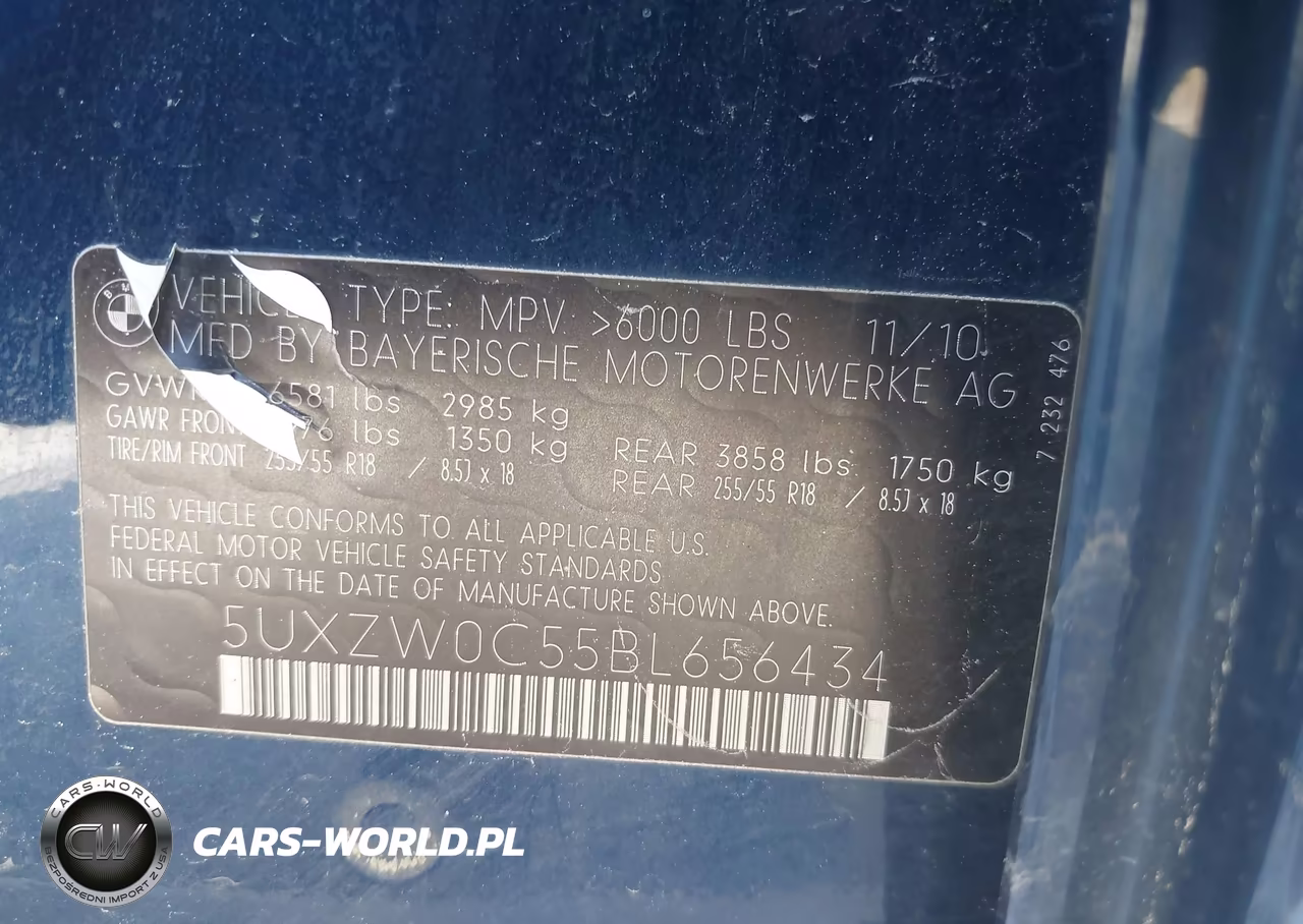 2011 BMW X5 xDrive35D VIN:5UXZW0C55BL656434 - 9
