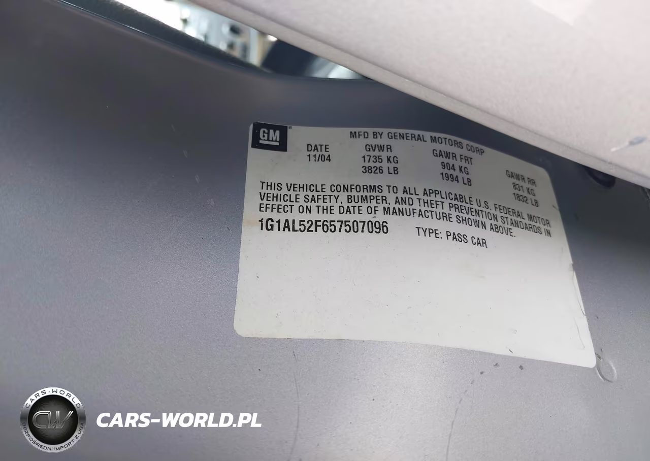2005 Chevrolet Cobalt Ls VIN:1G1AL52F657507096 - 9