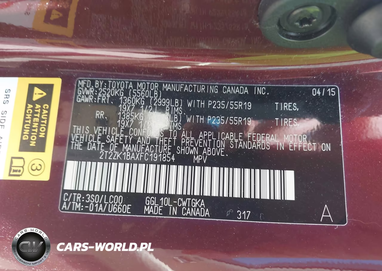 2015 Lexus Rx 350 VIN:2T2ZK1BAXFC191854 - 9