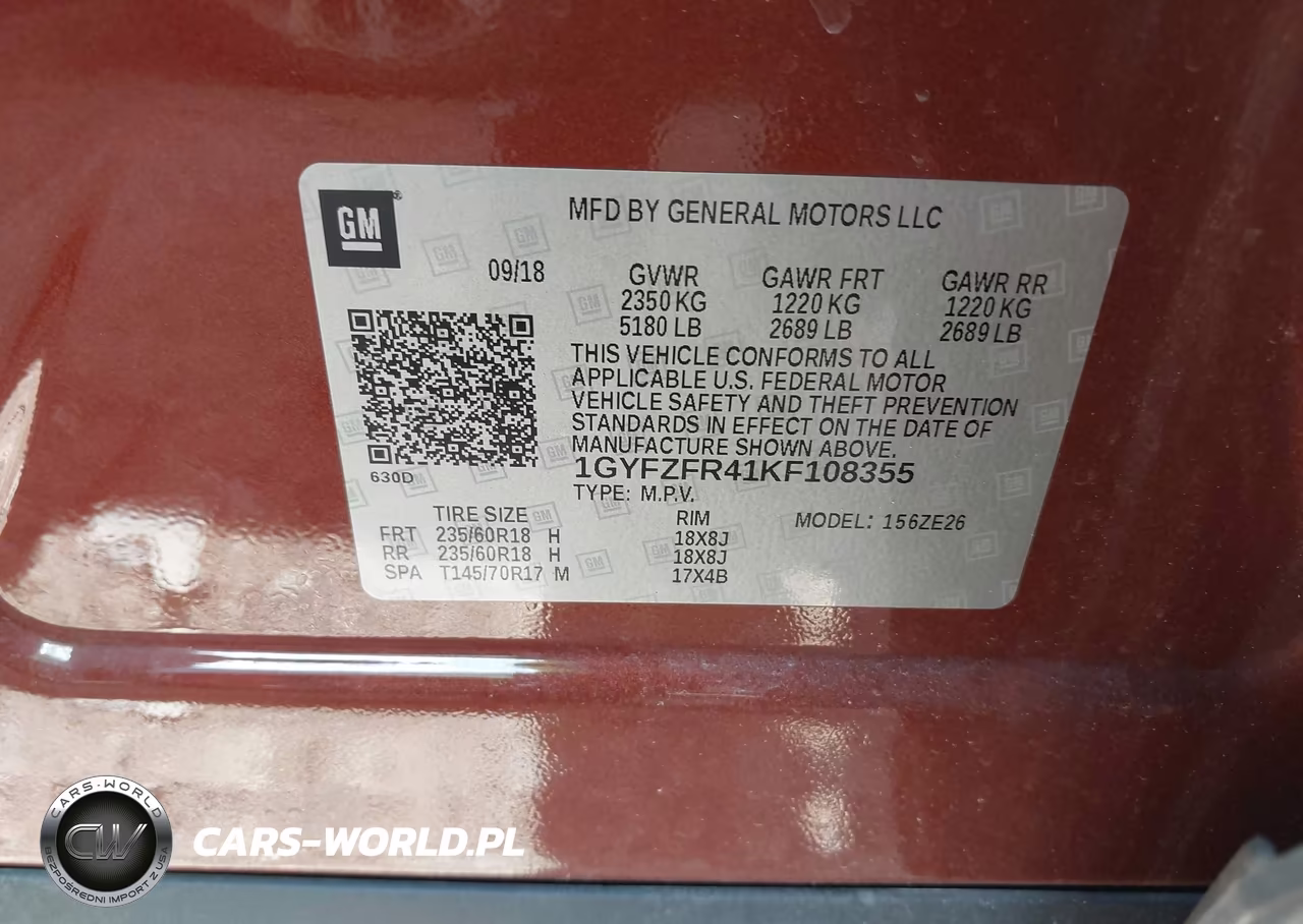 2019 Cadillac Xt4 Sport VIN:1GYFZFR41KF108355 - 9