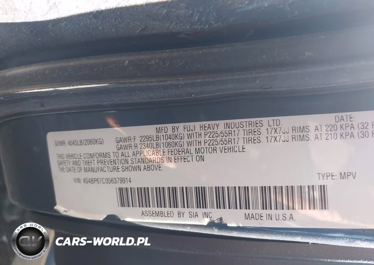 2005 Subaru Outback 2.5Xt Limited VIN:4S4BP67C056379914 - 9