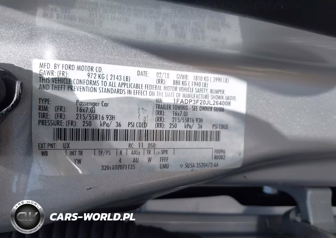 2018 Ford Focus Se VIN:1FADP3F20JL264008 - 9