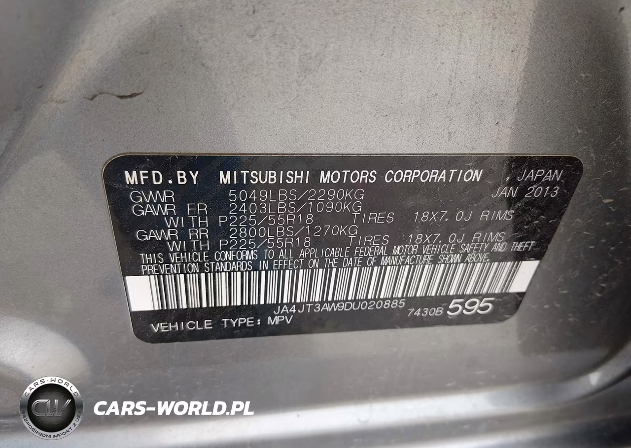 2013 Mitsubishi Outlander Se VIN:JA4JT3AW9DU020885 - 9