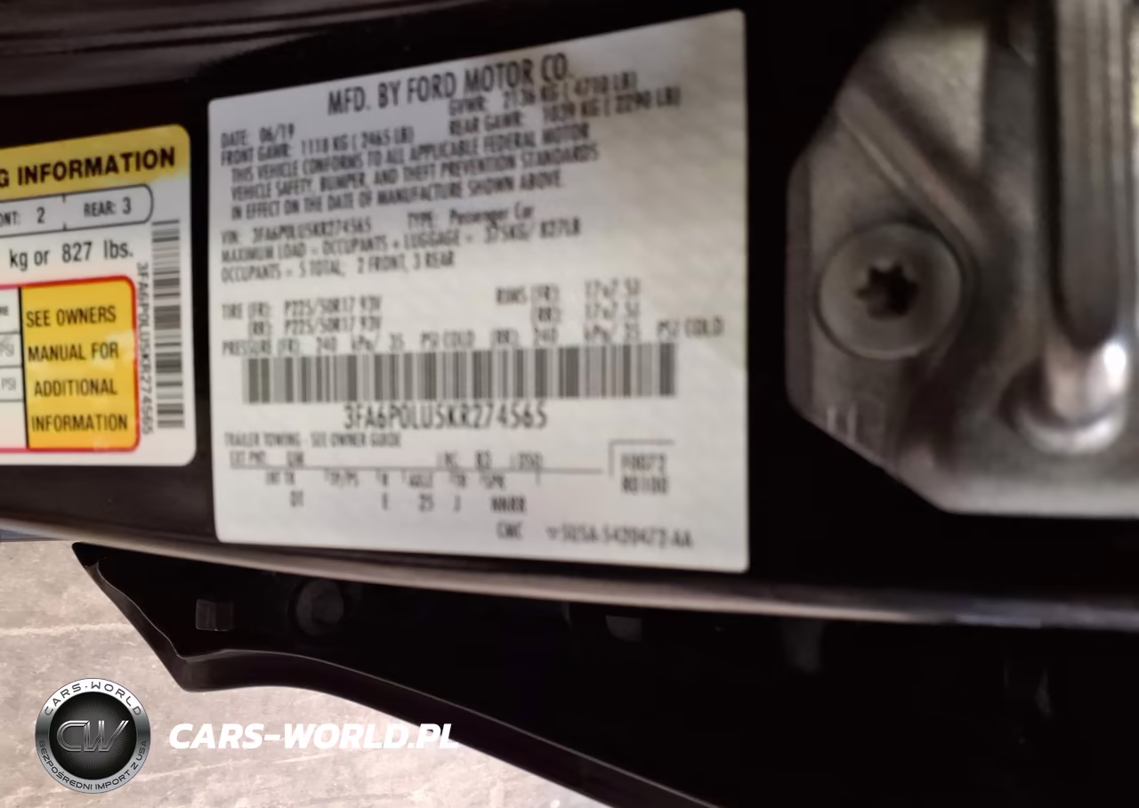 2019 Ford Fusion Hybrid Se VIN:3FA6P0LU5KR274565 - 9