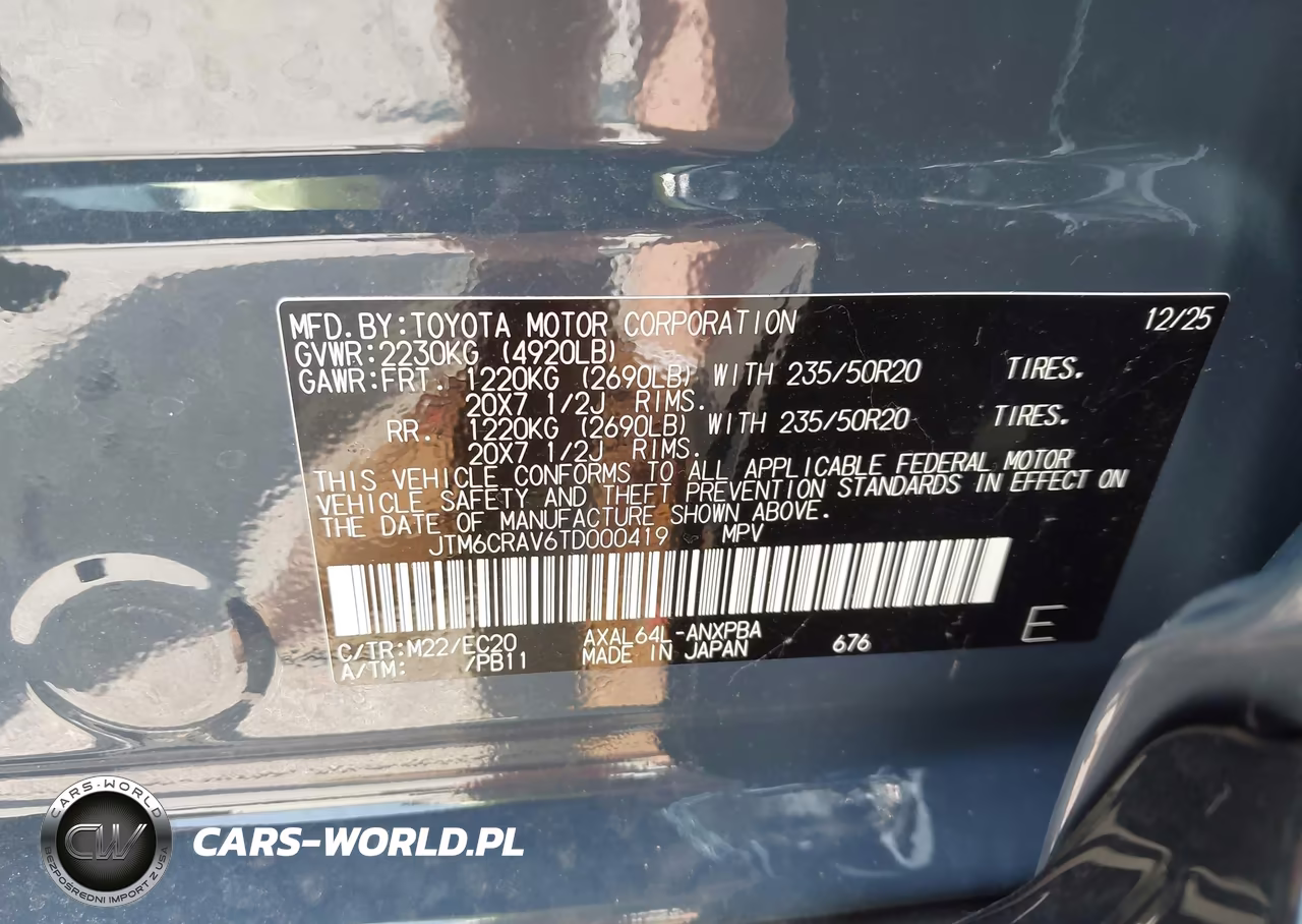 2026 Toyota Rav4 Xse VIN:JTM6CRAV6TD000419 - 9