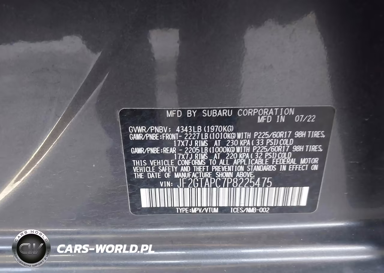 2023 Subaru Crosstrek Premium VIN:JF2GTAPC7P8225475 - 9