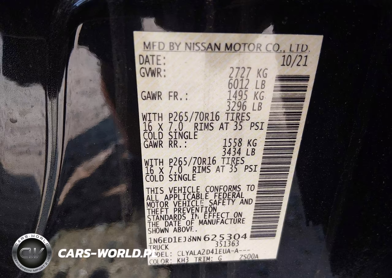 2022 Nissan Frontier S 4X2 VIN:1N6ED1EJ8NN625304 - 9
