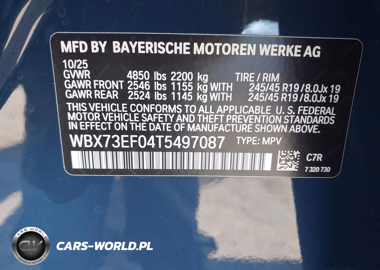 2026 BMW X1 VIN:WBX73ES04T5497087 - 9