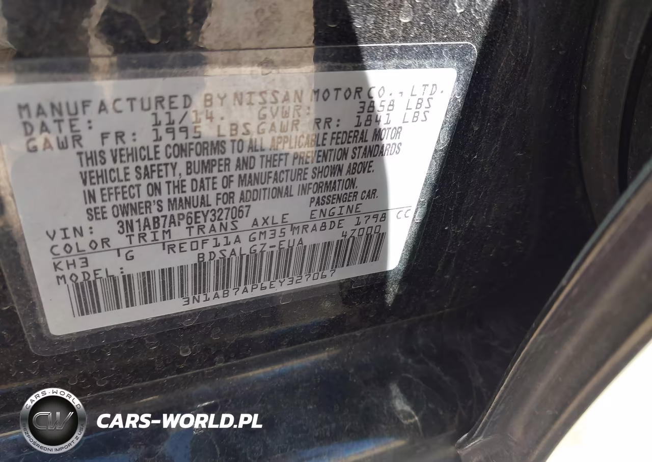 2014 Nissan Sentra Sl VIN:3N1AB7AP6EY327067 - 9
