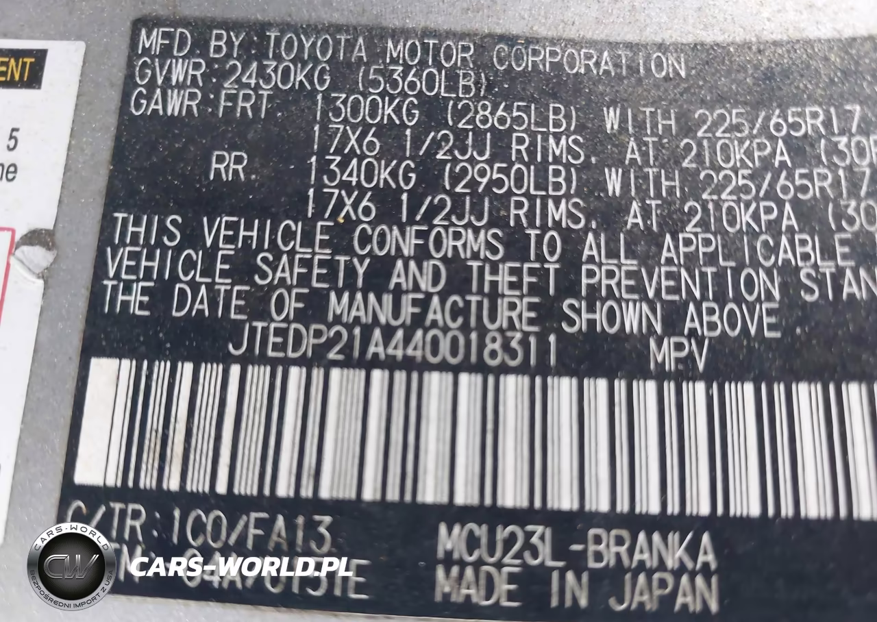2004 Toyota Highlander Limited V6 VIN:JTEDP21A440018311 - 9