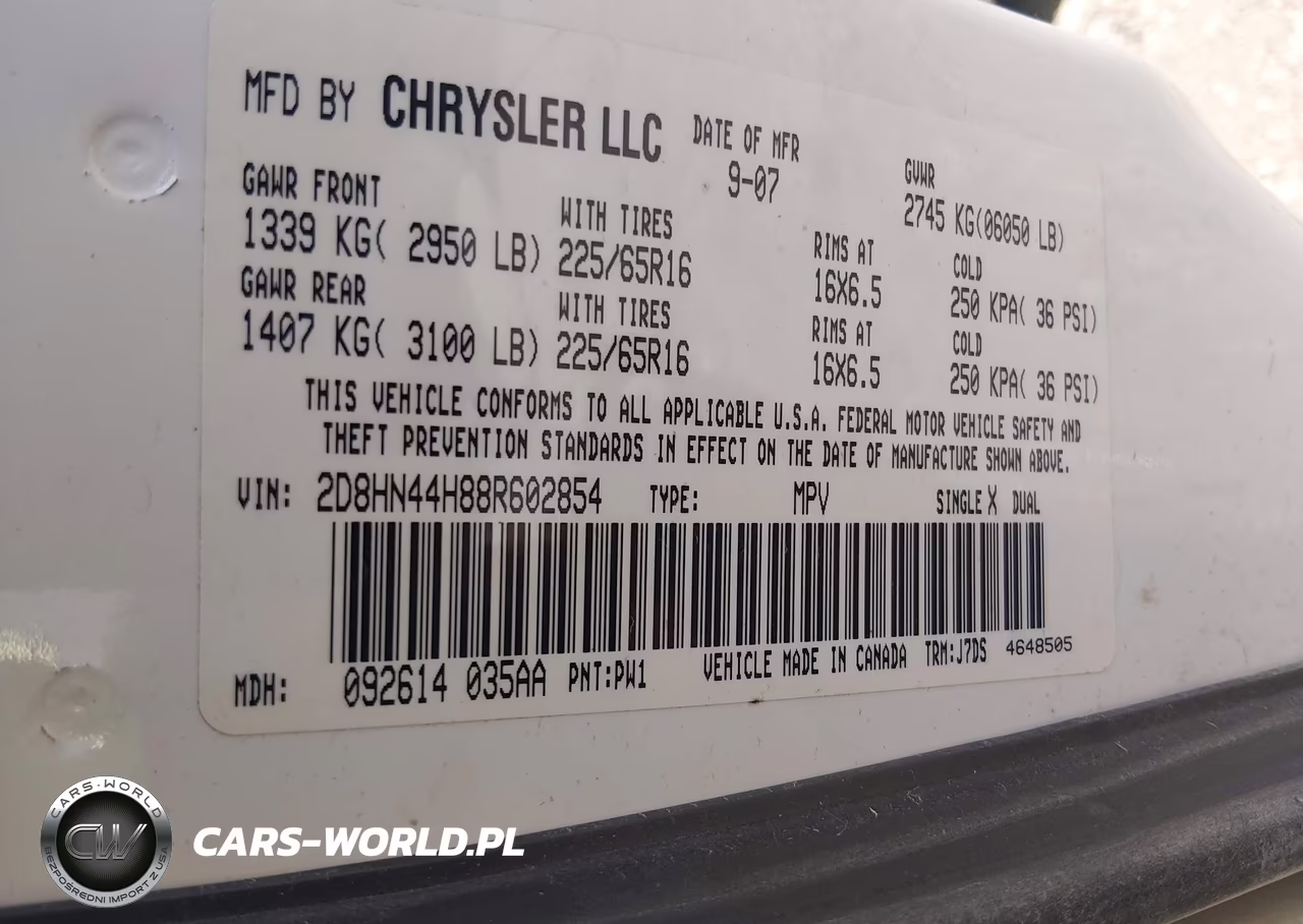 2008 Dodge Grand Caravan Se VIN:2D8HN44H88R602854 - 9