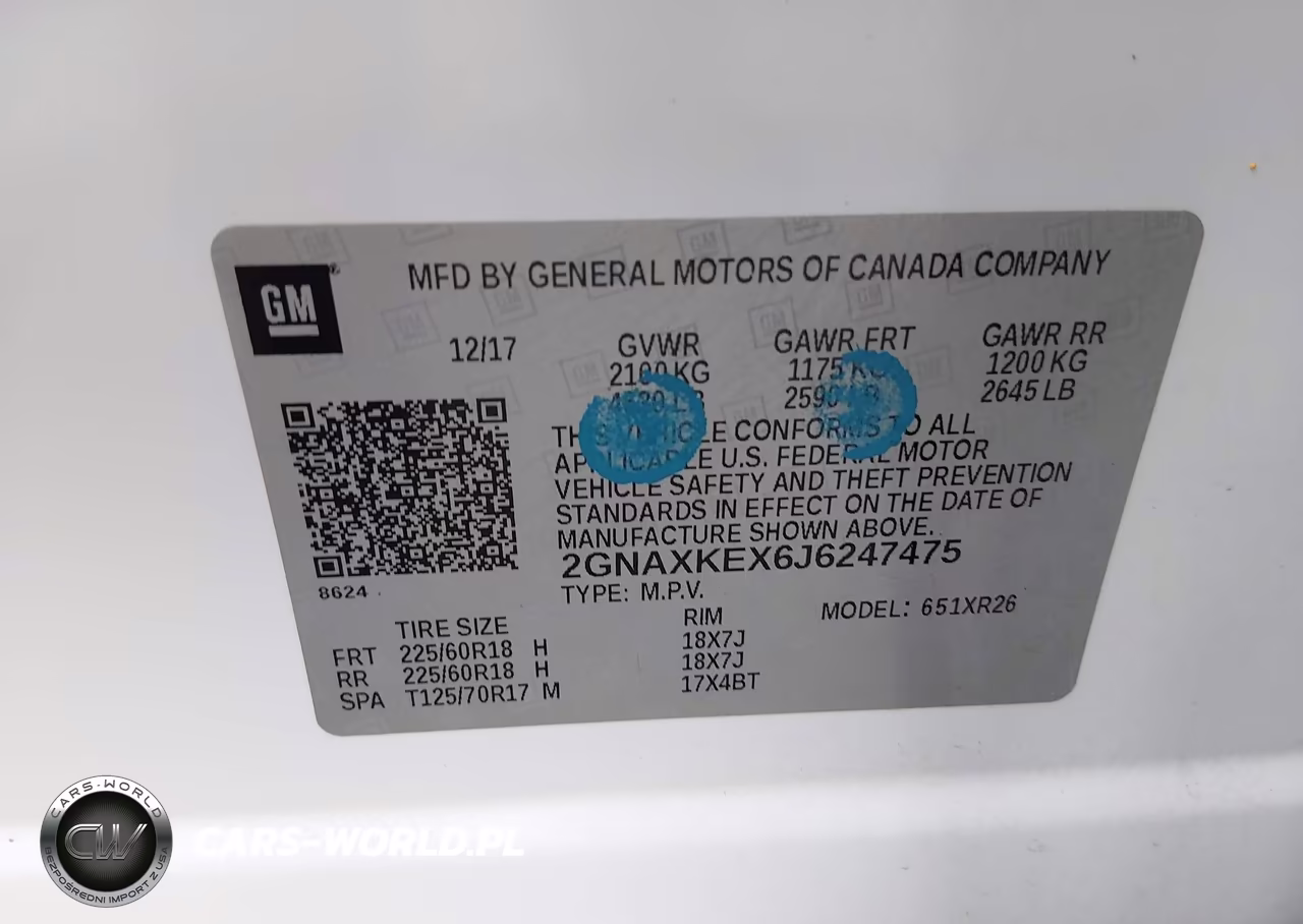 2018 Chevrolet Equinox Lt VIN:2GNAXKEX6J6247475 - 9