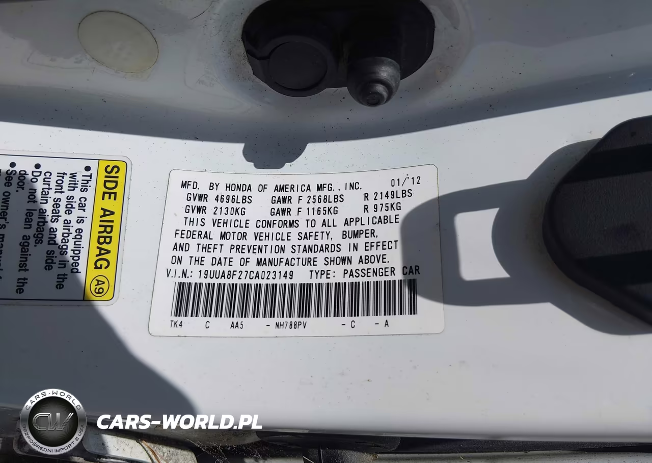 2012 Acura Tl 3.5 VIN:19UUA8F27CA023149 - 9