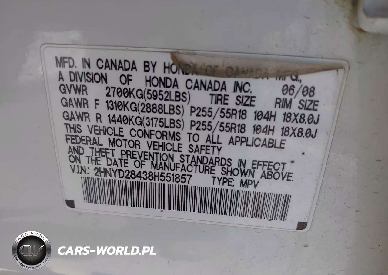2008 Acura Mdx Technology Package VIN:2HNYD28438H551857 - 9