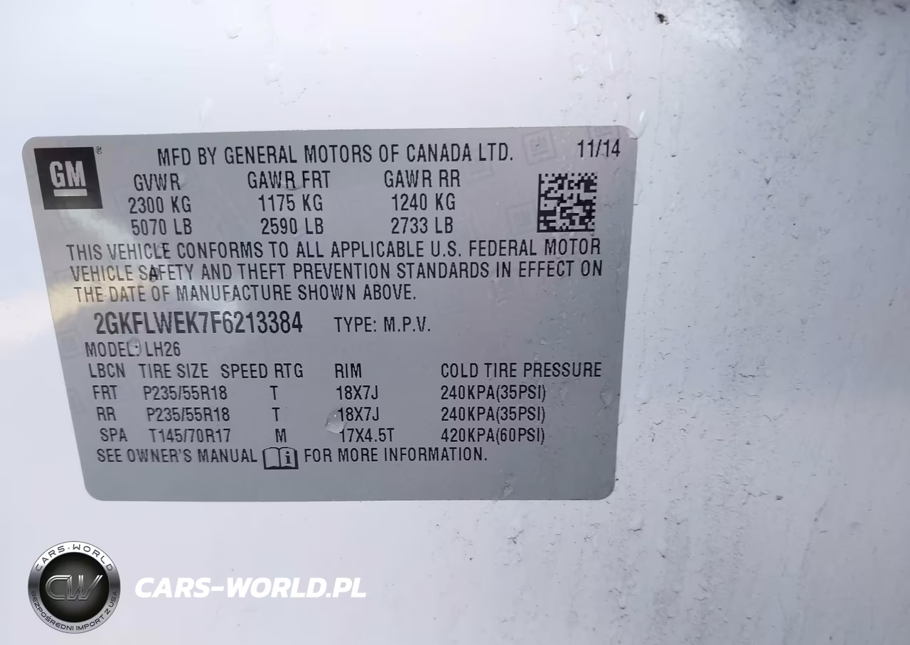 2015 GMC Terrain Sle-2 VIN:2GKFLWEK7F6213384 - 9