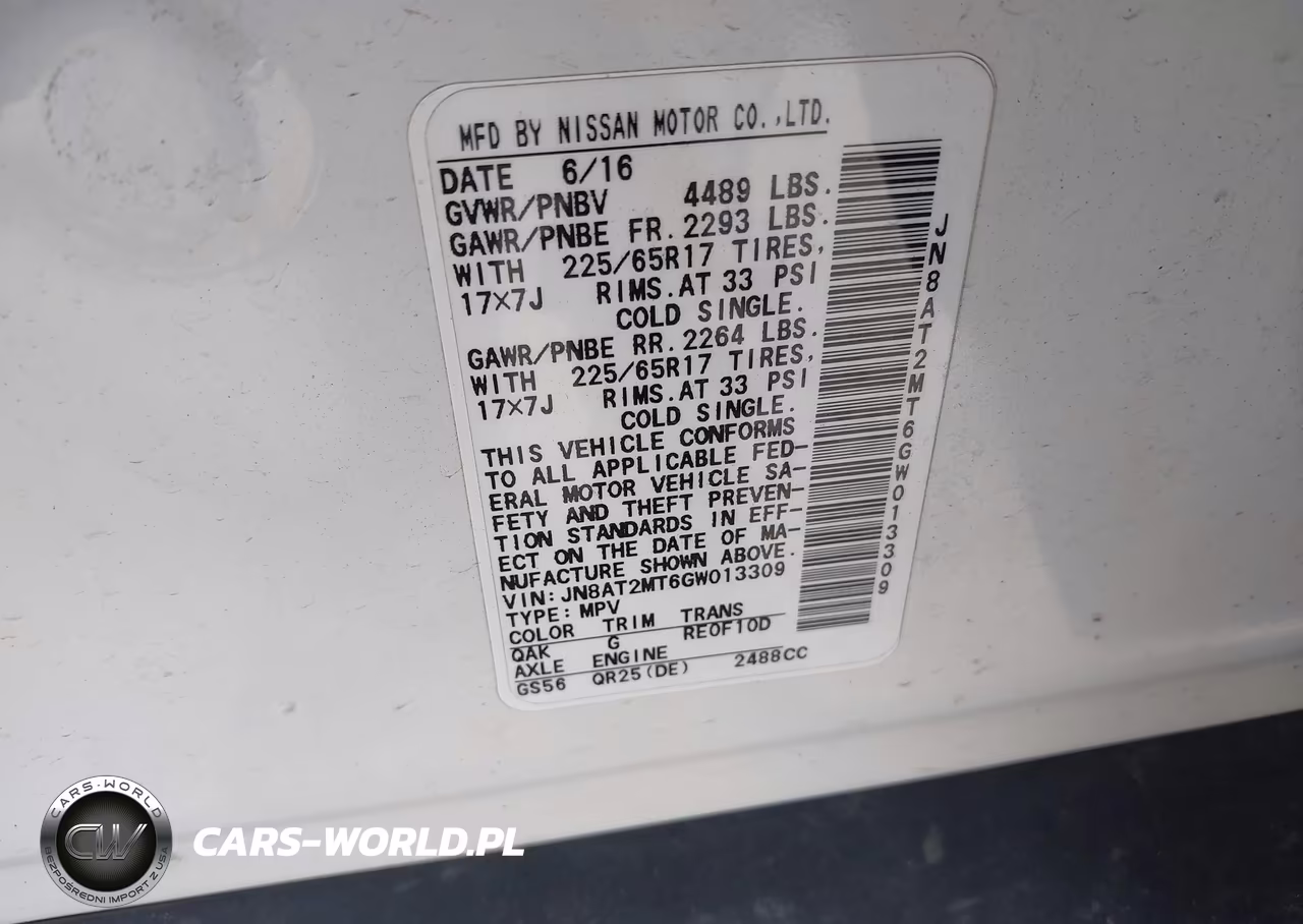 2016 Nissan Rogue S VIN:JN8AT2MT6GW013309 - 9