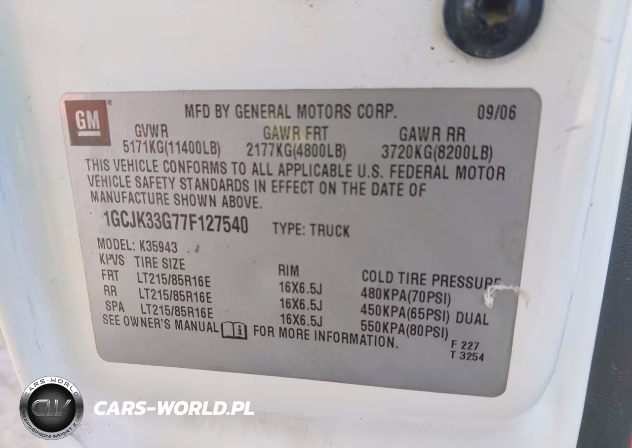 2007 Chevrolet Silverado 3500 Classic Lt1 VIN:1GCJK33G77F127540 - 8