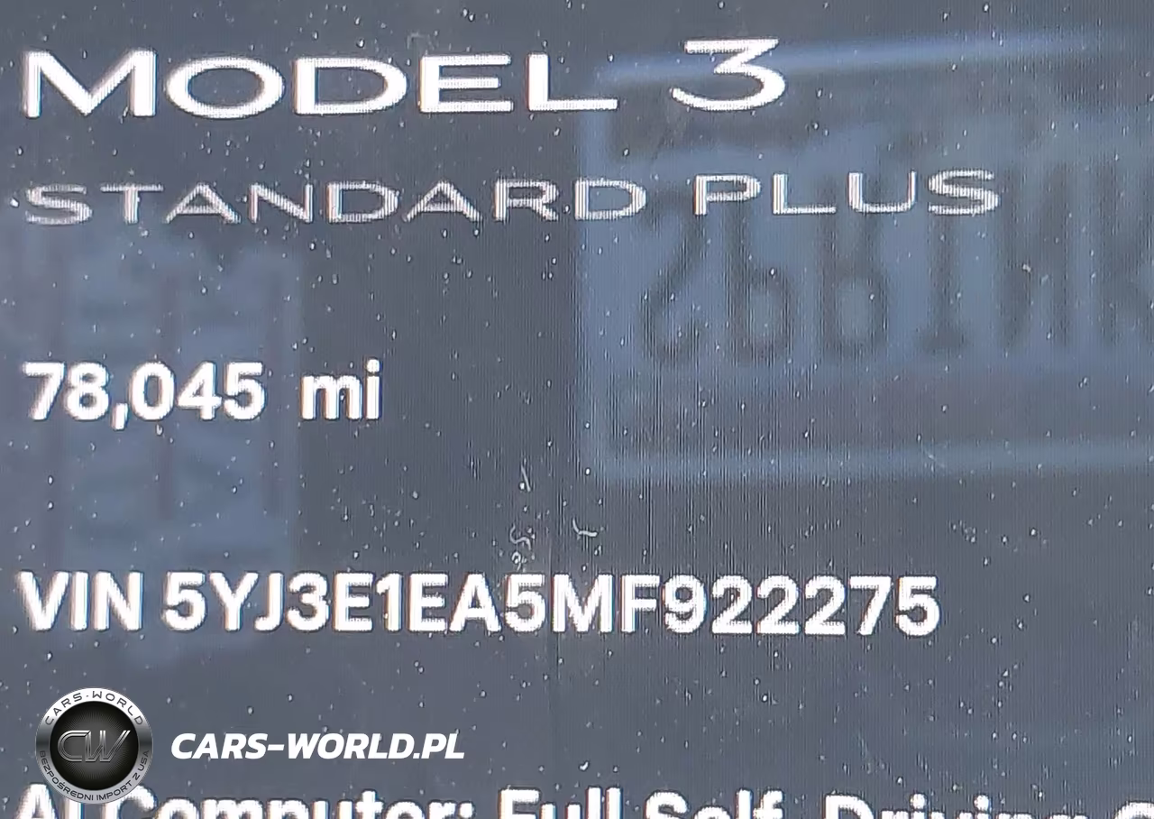2021 Tesla Model 3 Standard Range Plus Rear-Wheel Drive VIN:5YJ3E1EA5MF922275 - 9