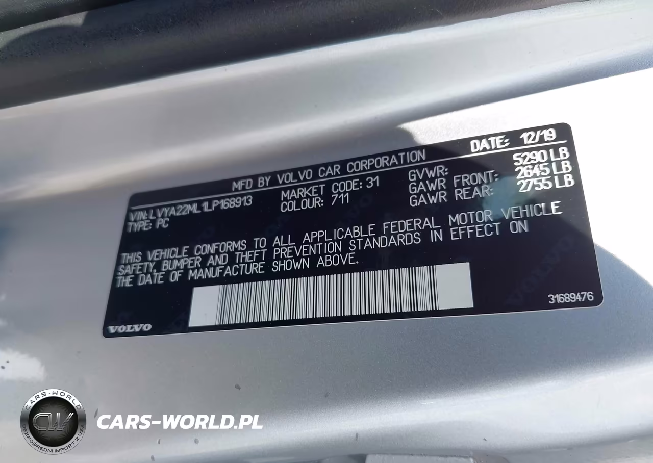 2020 Volvo S90 T6 Inscription VIN:LVYA22ML1LP168913 - 9