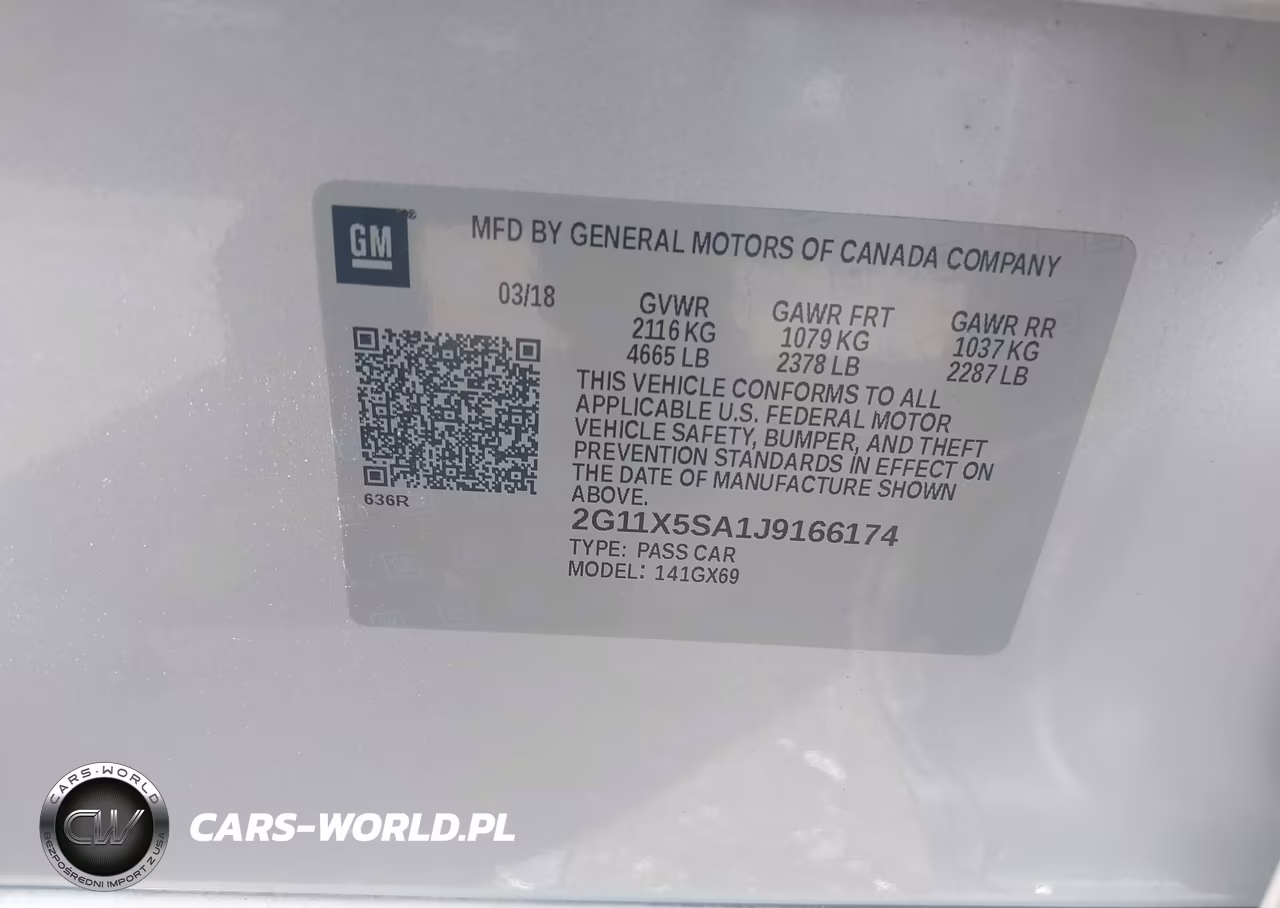 2018 Chevrolet Impala 1Fl VIN:2G11X5SA1J9166174 - 9