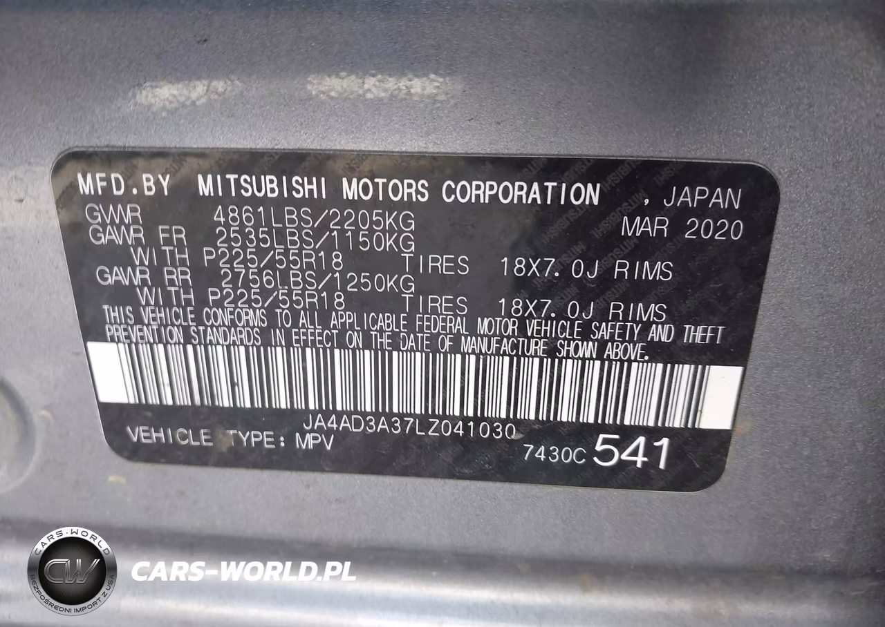 2020 Mitsubishi Outlander Le 2.4-Se 2.4-Sel 2.4-Sp 2.4 VIN:JA4AD3A37LZ041030 - 9