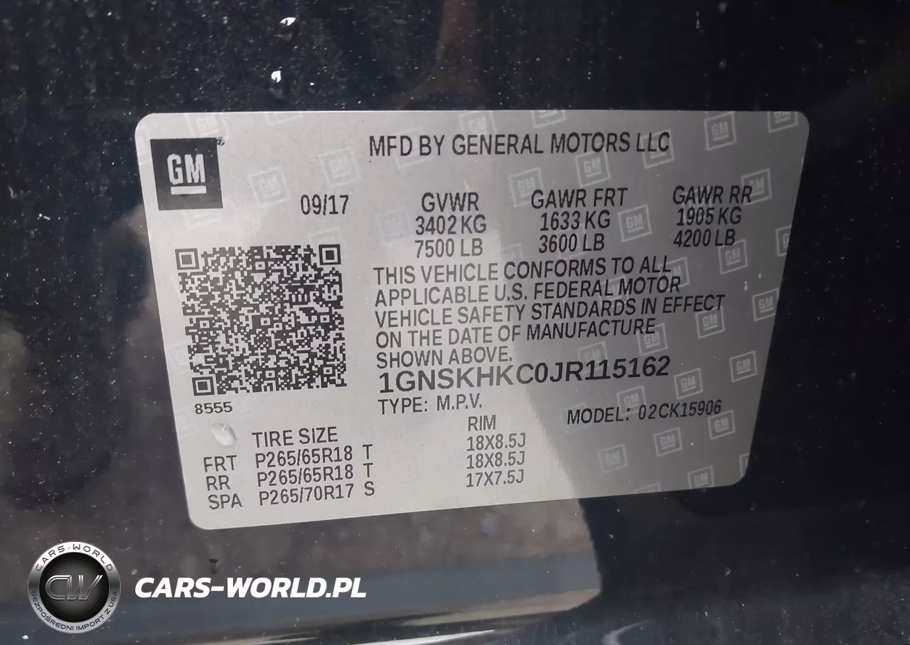 2018 Chevrolet Suburban Lt VIN:1GNSKHKC0JR115162 - 9