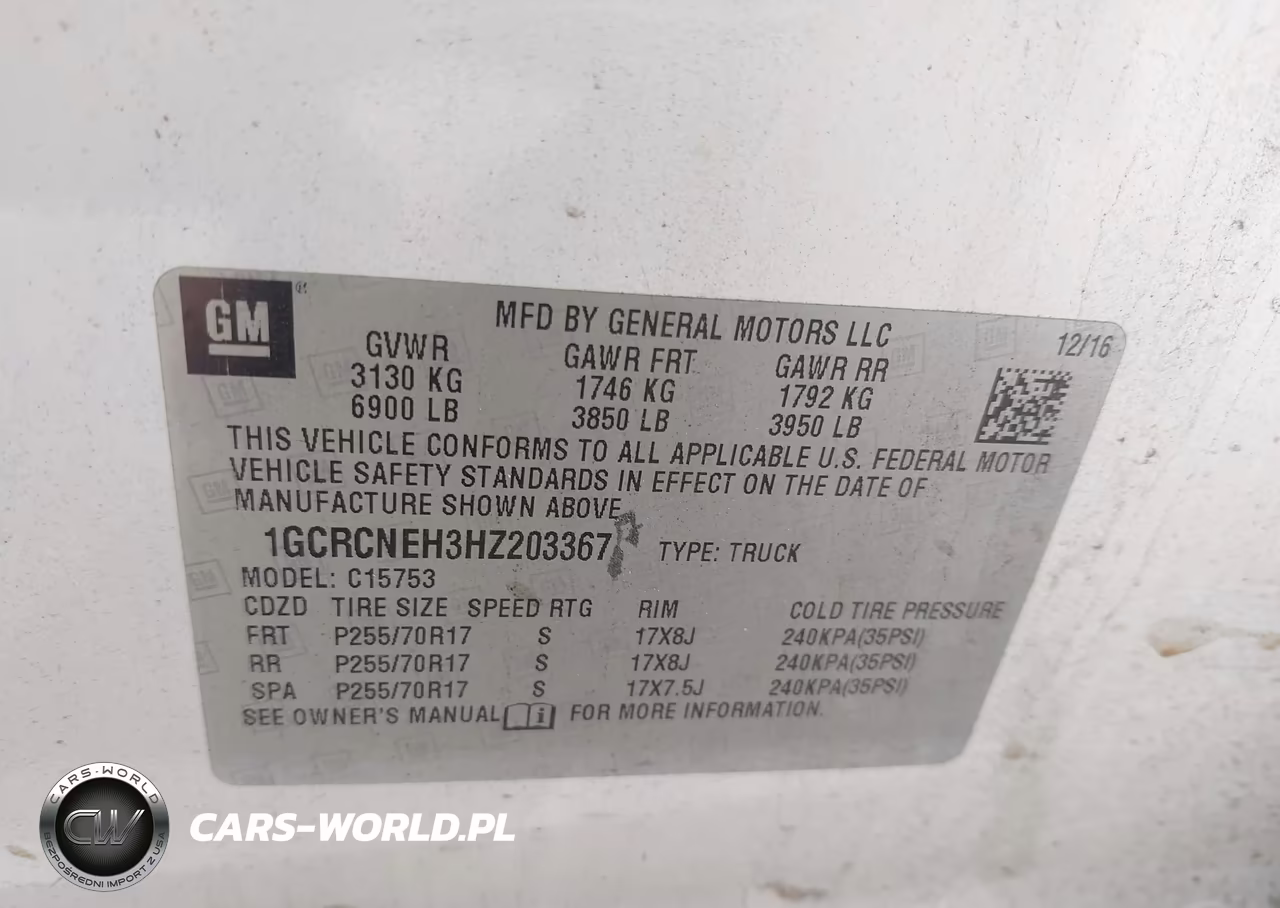 2017 Chevrolet Silverado 1500 Work Truck VIN:1GCRCNEH3HZ203367 - 9