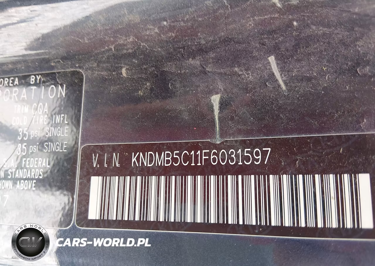 2015 Kia Sedona Lx VIN:KNDMB5C11F6031597 - 9