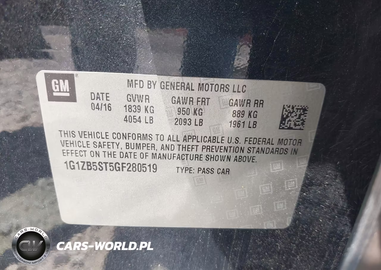 2016 Chevrolet Malibu Ls VIN:1G1ZB5ST5GF280519 - 9