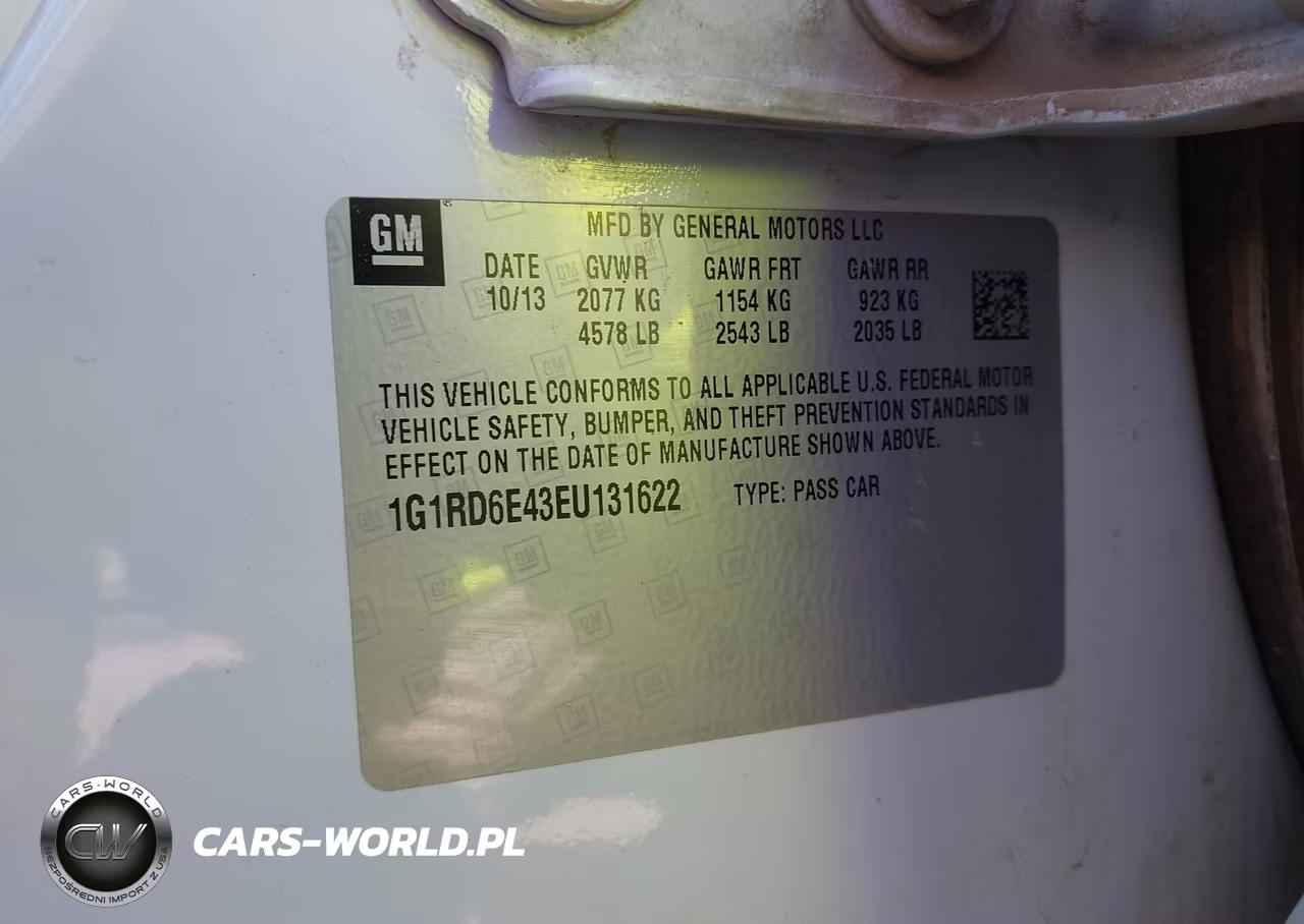 2014 Chevrolet Volt VIN:1G1RD6E43EU131622 - 9