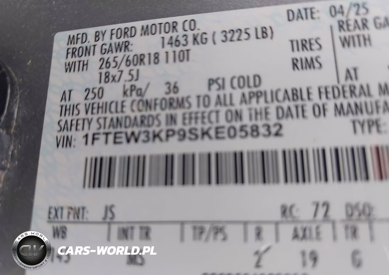 2025 Ford F-150 Xlt VIN:1FTEW3KP9SKE05832 - 9