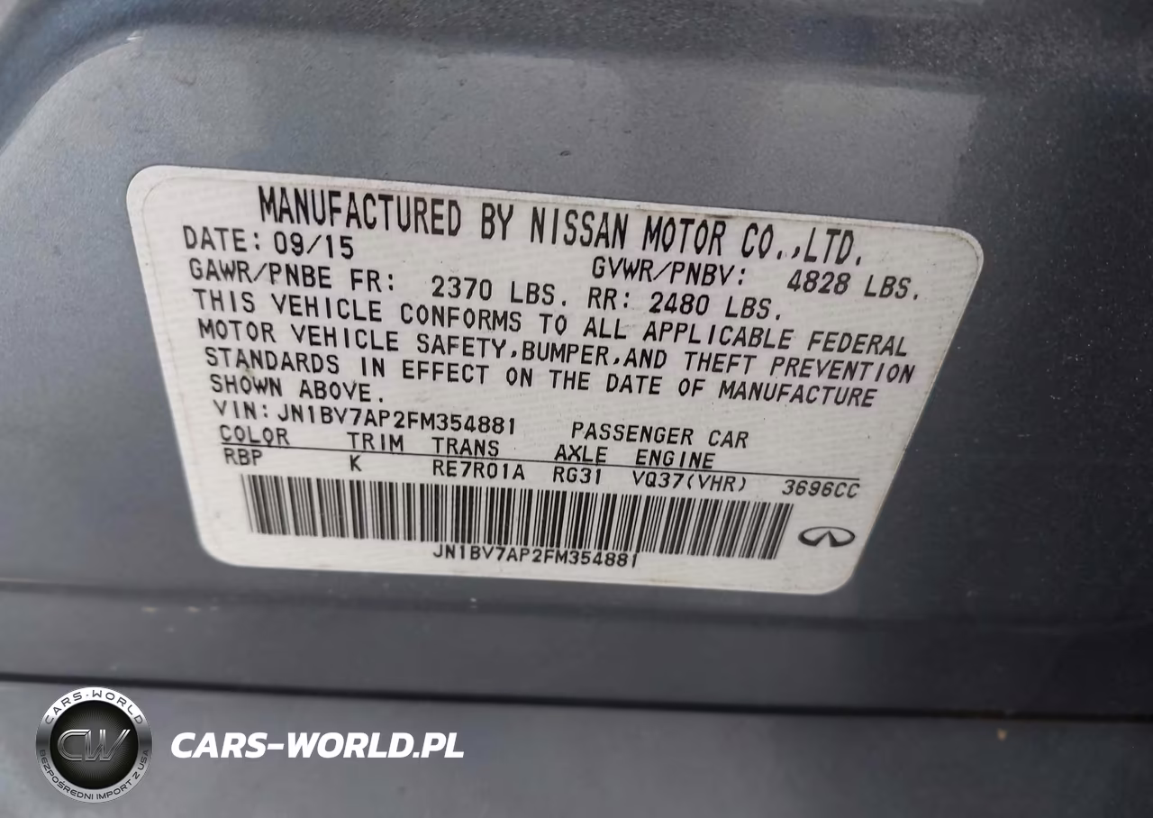 2015 Infiniti Q50 Premium VIN:JN1BV7AP2FM354881 - 9