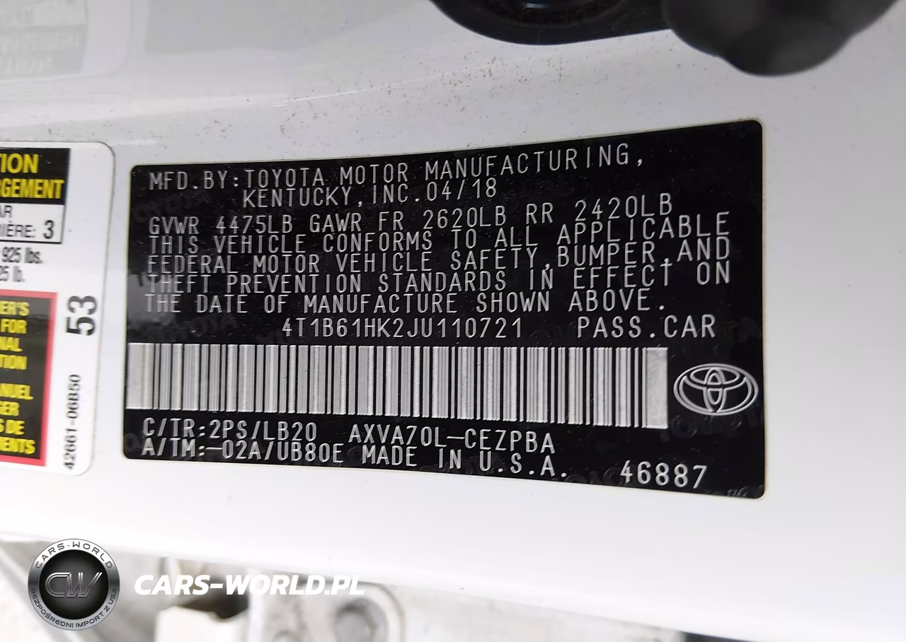 2018 Toyota Camry Xse VIN:4T1B61HK2JU110721 - 9