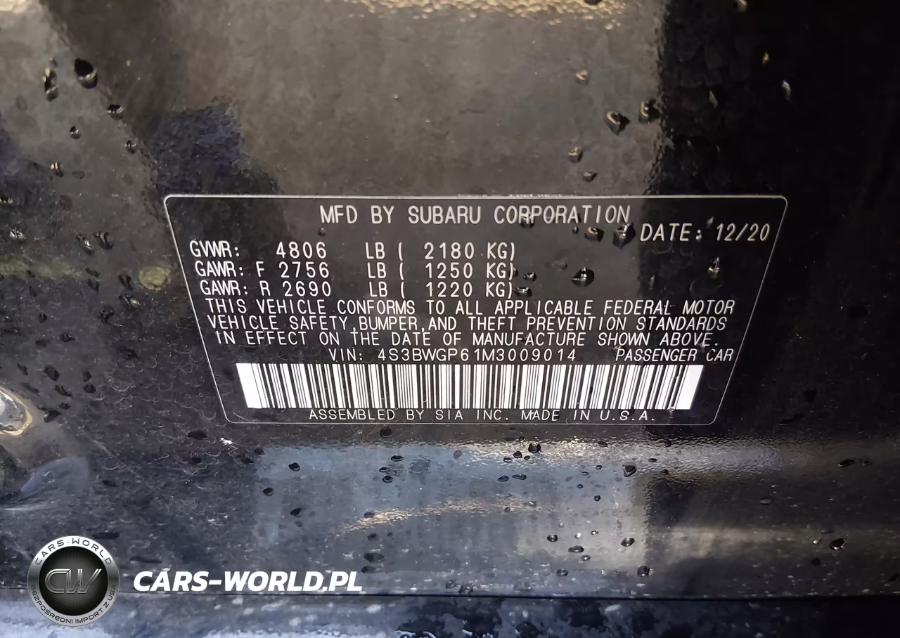 2021 Subaru Legacy Touring Xt VIN:4S3BWGP61M3009014 - 9