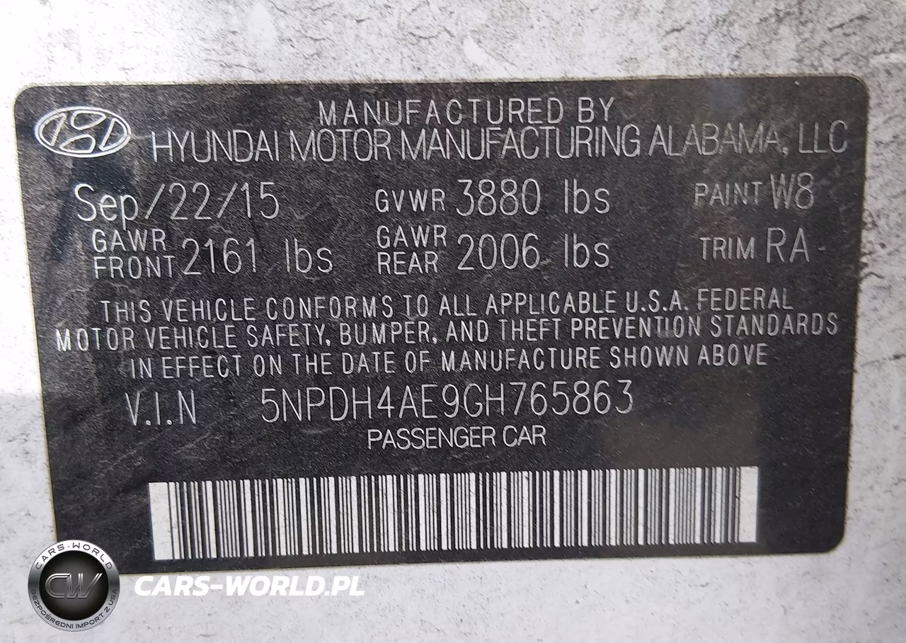 2016 Hyundai Elantra Se VIN:5NPDH4AE9GH765863 - 9