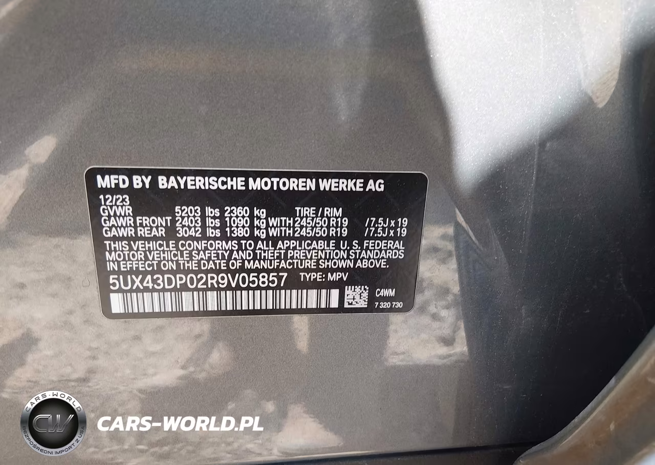 2024 BMW X3 Sdrive30I VIN:5UX43DP02R9V05857 - 9