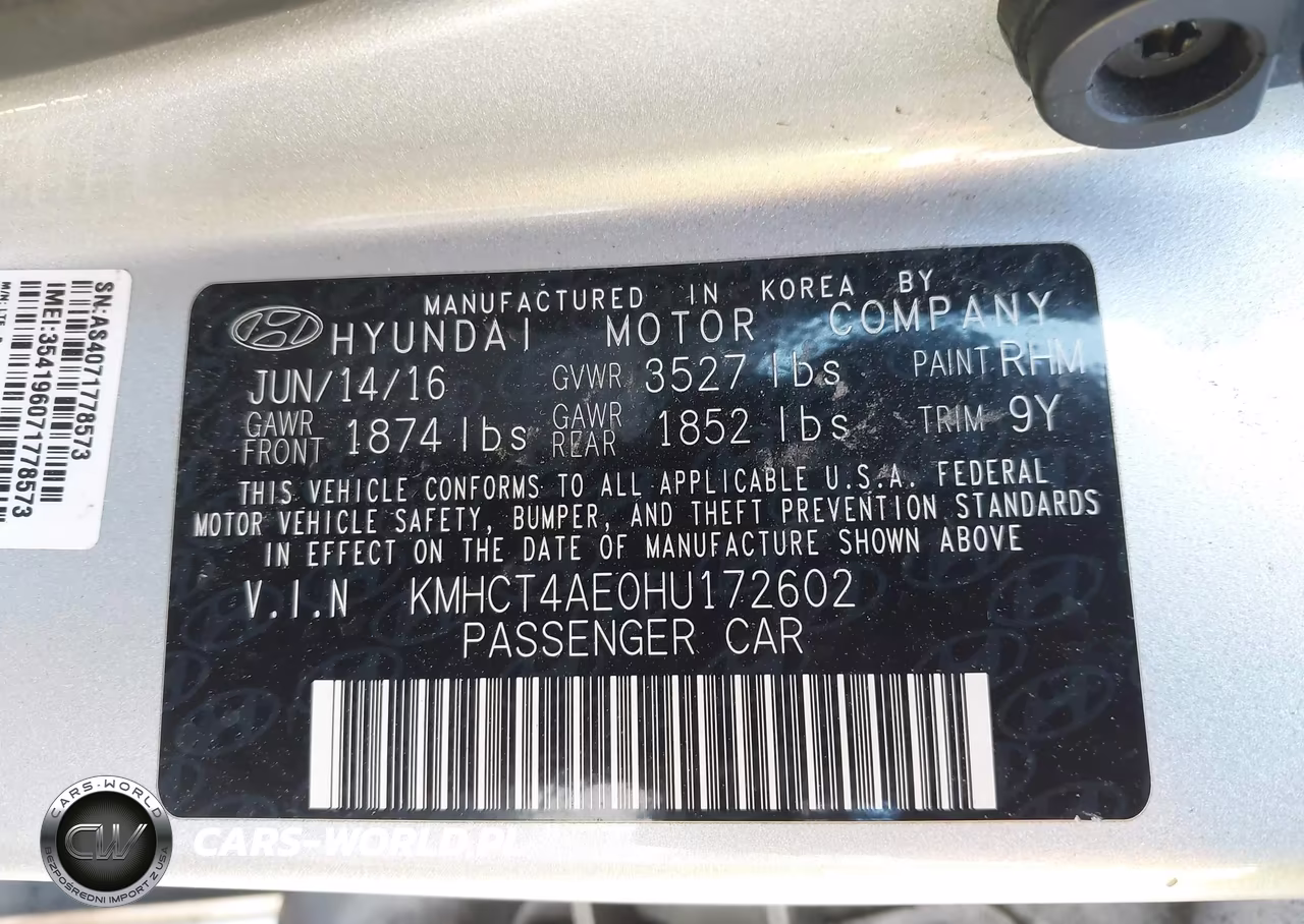 2017 Hyundai Accent Se VIN:KMHCT4AE0HU172602 - 9