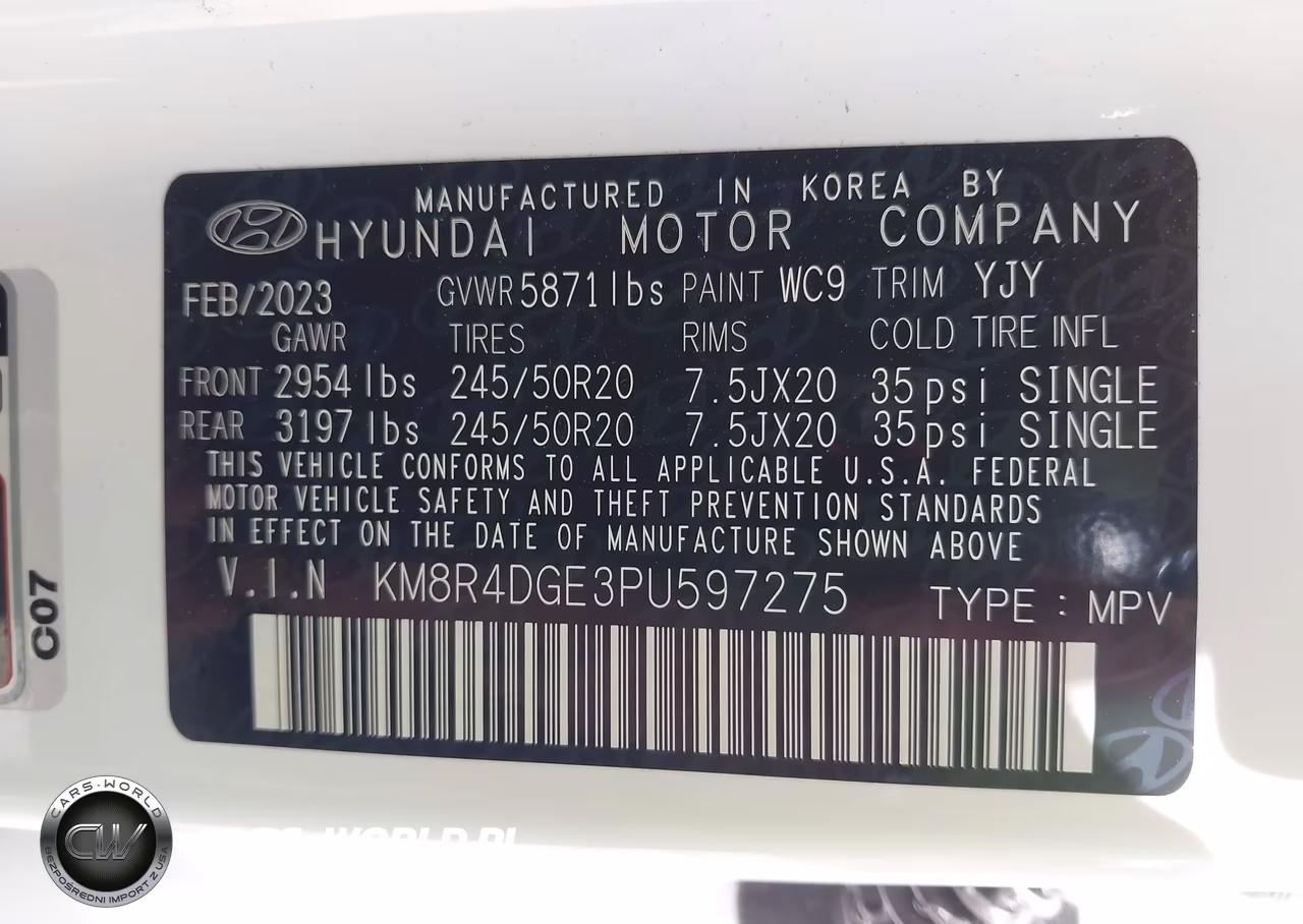2023 Hyundai Palisade Sel VIN:KM8R4DGE3PU597275 - 9