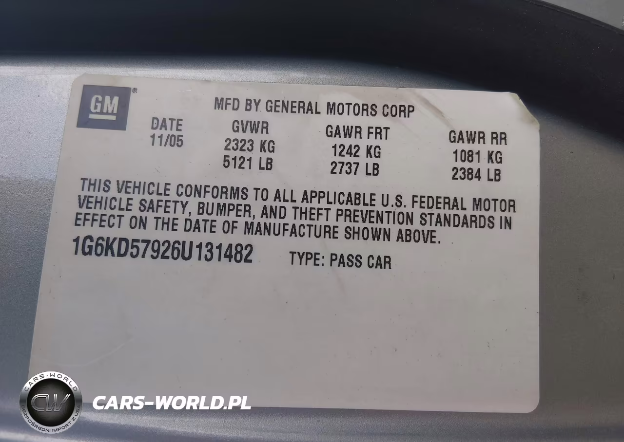2006 Cadillac Dts 1Se VIN:1G6KD57926U131482 - 9