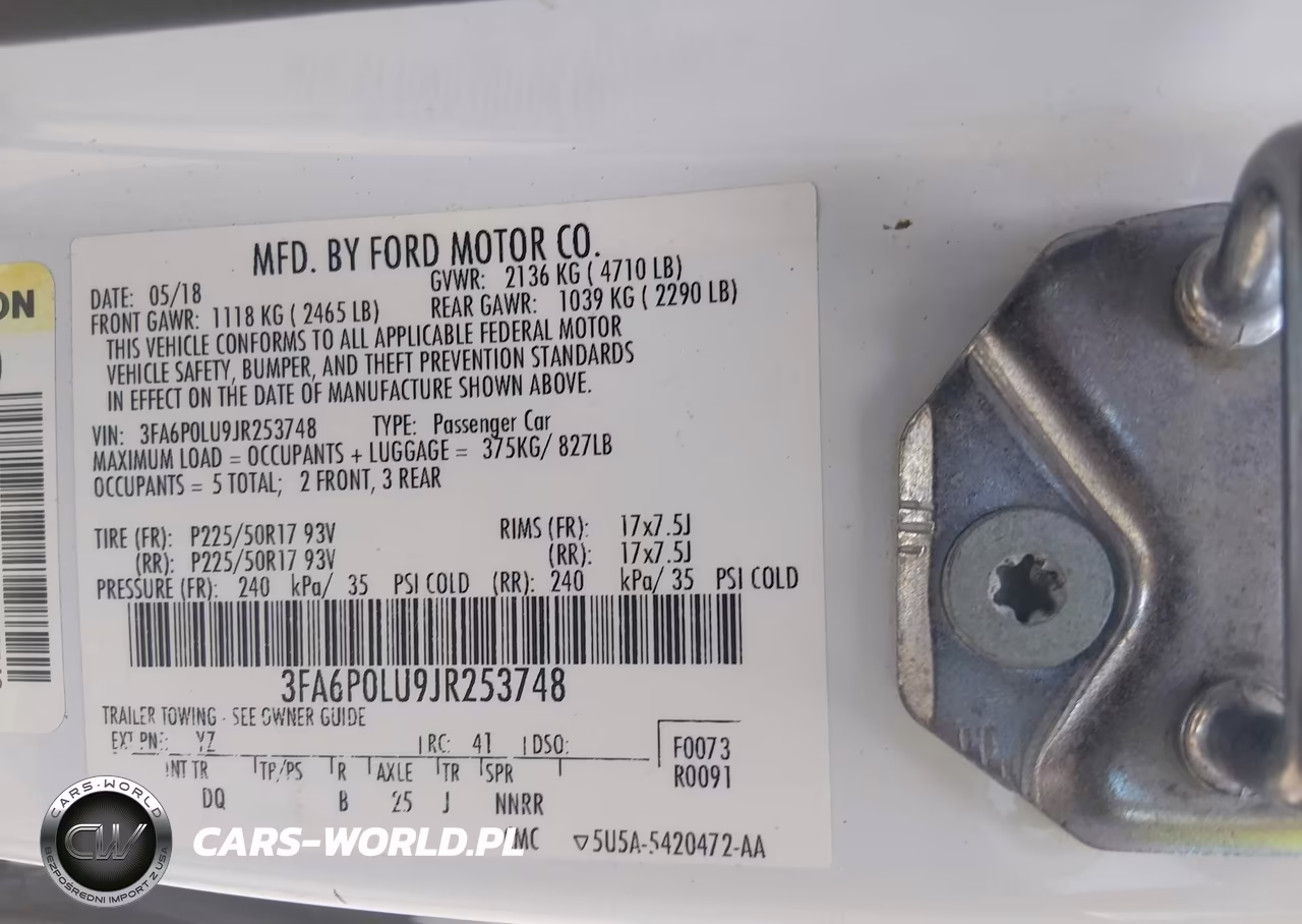 2018 Ford Fusion Hybrid Se VIN:3FA6P0LU9JR253748 - 9