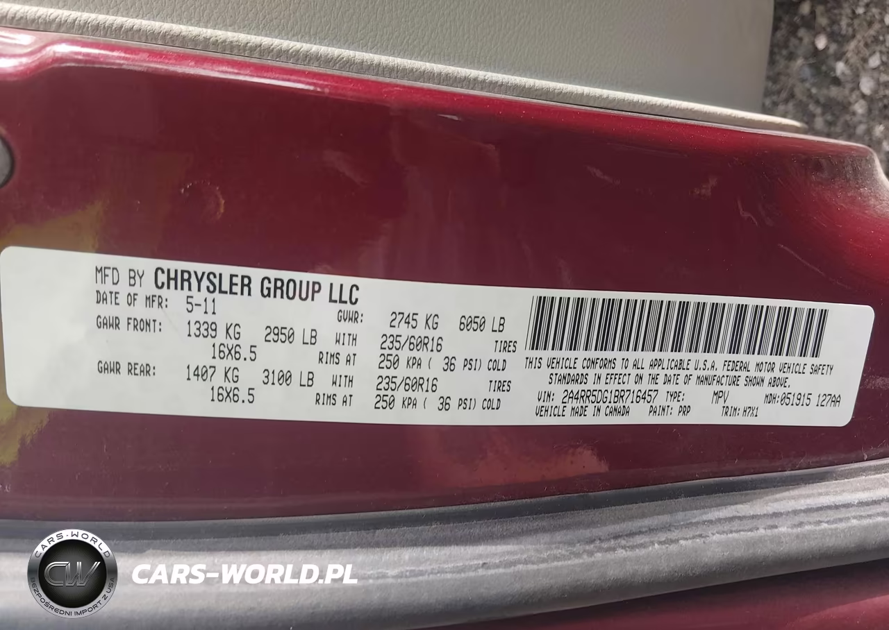 2011 Chrysler Town & Country Touring VIN:2A4RR5DG1BR716457 - 9