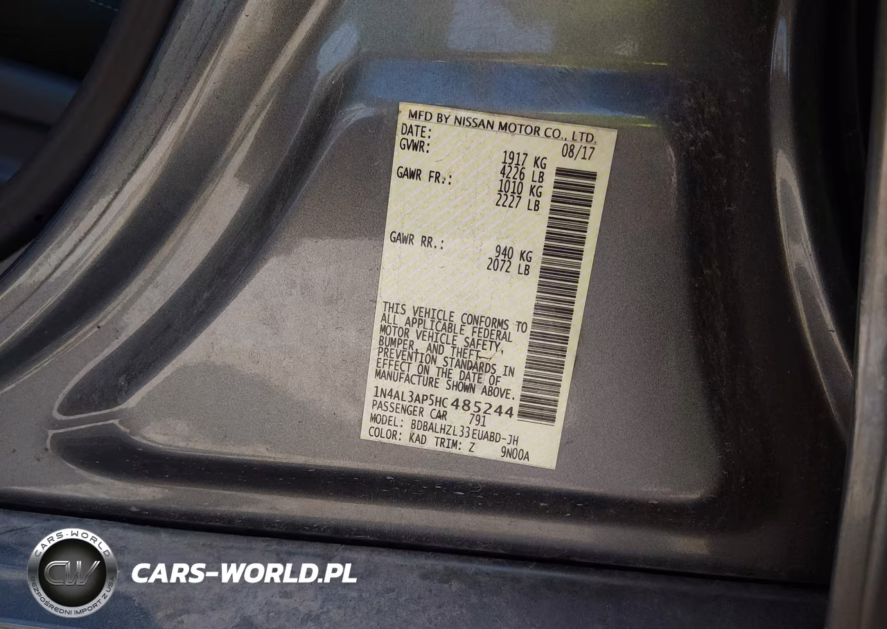 2017 Nissan Altima 2.5 Sr VIN:1N4AL3AP5HC485244 - 9